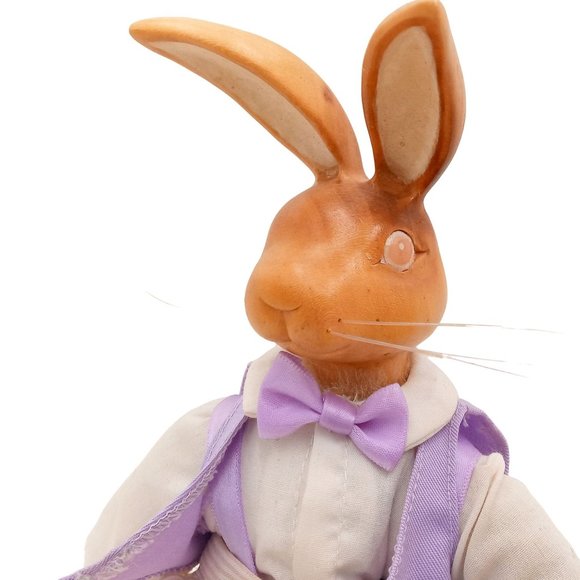 The Hopkins Bunny Rabbit Sculpture Wood Robert Raikes 1990s Numbered Limited - Picture 6 of 16